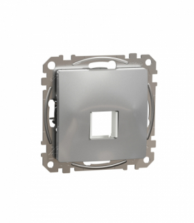 Sedna Design & Elements, Płytka centralna keystone, srebrne aluminium Schneider SDD113421