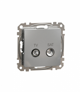 Sedna Design & Elements, Gniazdo TV/SAT końcowe (4dB), srebrne aluminium Schneider SDD113471S