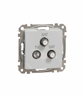 Sedna Design & Elements, Gniazdo TV/SAT/SAT końcowe (4dB), srebrne aluminium Schneider SDD113481S