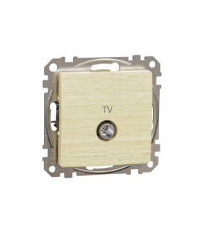 Sedna Design & Elements, Gniazdo TV końcowe (4dB), brzoza, efekt drewna Schneider SDD180471