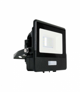 Projektor LED z czujnikiem ruchu 10W 735lm 3000K Dioda SAMSUNG IP65 Czarny 5 Lat Gwarancji V-TAC 20256