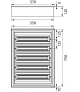 Rozdzielnica Podtynkowa DARP-120 QUITELINE (5x24), drzwi aluminiowe lakierowane, etykiety opisowe, aluminiowa szyna TH