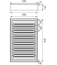 Rozdzielnica Podtynkowa DARP-144 QUITELINE (6x24), drzwi aluminiowe lakierowane, etykiety opisowe, aluminiowa szyna TH