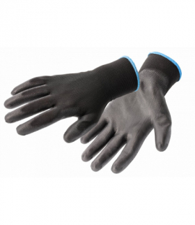MULDE rękawice ochronne powlekane poliuretanem czarne 10 (12 par/op.) GTV HT5K223-10
