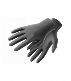 MUGGEL rękawice ochronne nitrylowe czarne S (100 szt/op.) GTV HT5K227-S