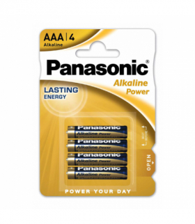 Bateria alkaliczne R03 (AAA), 4 szt., blister, Alkaline Power, PANASONIC PNLR03-4BP ALKALINE POWER