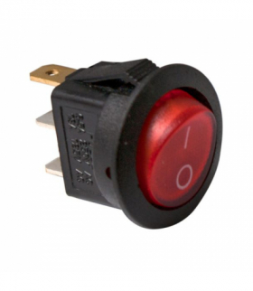 Przełącznik kołyskowy podświetlany, 6.5 A, czerwony BMEP007