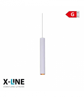 Lampa wisząca szynowa, 12 W, 960 lm, 4000 K, 30 cm, biała, X-LINE STP-12W-30W