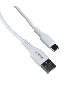 Przewód USB A - C, biały, 1 m EN116