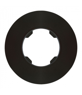 Ramka pojedyncza, plastikowa, okrągła, czarna, OVAL SEU5001B