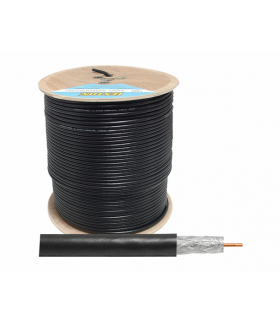 Kabel koncentryczny F660 + żel 1,1CCS+64x0.12ALU 300 m, czarny. LXK536CZAR