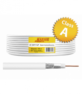 Kabel koncentryczny SAT116 Premium KLASA A, CAT A LXSAT116P/100