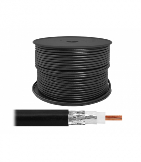 Kabel koncentryczny H155 100m, czarny 50 Ohm. LXK522