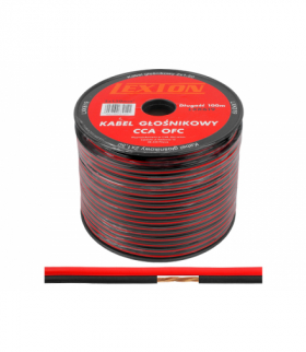 Kabel głośnikowy LEXTON 2x1.50 CCA czarno/czerwony LXK619