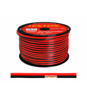 Kabel głośnikowy LEXTON 2x0.22 CCA czarno/czerwony. LXK623