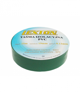 Taśma izolacyjna Lexton, zielona, 25m LXSC040 ZIEL