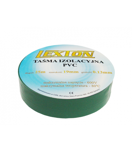 Taśma izolacyjna Lexton, zielona, 25m LXSC040 ZIEL