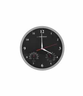 Zegar ścienny Esperanza Washington EHC008K, czarny LXC141