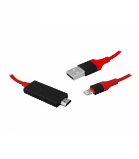 Kabel IPHONE MHL HDMI/Lightning + USB 2M. LXACS7