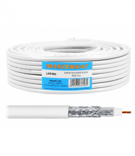 Kabel koncentryczny RG6 Cu 25m Mastersat. LXK482