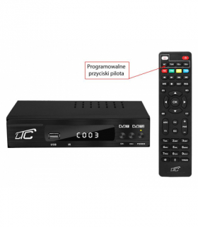 Tuner, Dekoder DVB-T-2 LTC TV naziemnej HDT201 z pilotem programowalnym H.265. LXHDT201