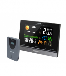 Stacja pogodowa HYUNDAI WS2303 kolor LCD, czas, temperatura, data, prognoza, budzik LXWS2303