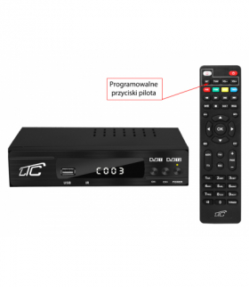 Tuner, Dekoder DVB-T-2LTC TV naziemnej DVB301z pilotem programowalnym H.265. LXDVB301