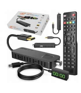 Tuner, Dekoder TV Stick DVB-T2 LTC do TV naziemnej DVB205M z pilotem programowalnym H.265, MINI LXDVB206M
