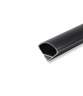 Profil Aluminiowy do paska LED na powierzchniowy narożny, 2000mmx15.8mmx15.8mm, Klosz: Czarny, Kolor: Czarny V-TAC 2874