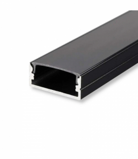 Profil Aluminiowy do paska LED na powierzchniowy, 2000mmx23.5mmx10.4mm, Klosz: Czarny, Kolor: Czarny V-TAC 2876