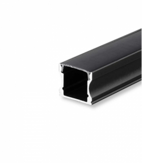 Profil Aluminiowy do paska LED na powierzchniowy, 2000mmx17.2mmx15.5mm, Klosz: Czarny, Kolor: Czarny V-TAC 2878
