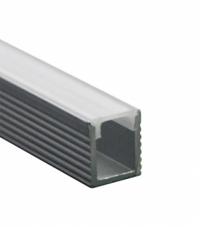 Profil Aluminiowy do paska LED na powierzchniowy, 2000mmx7.8mmx9mm, Klosz: Mleczny, Kolor: Aluminium V-TAC 2903