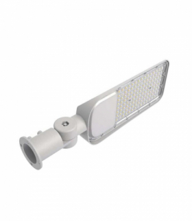 Lampa uliczna LED 50W z czujnikiem i regulowanym uchwytem, Chip SAMSUNG, Barwa:6500K, Obudowa: Szara V-TAC 20433