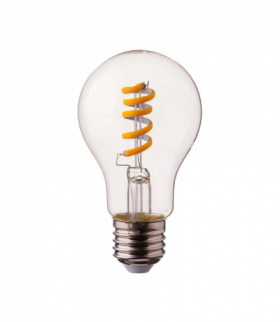Żarówka LED E27 4W Filament - Spiralna, Klosz: Transparentny, Ciepła, Barwa:3000K V-TAC 217336
