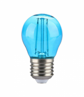 Żarówka LED E27 2W G45 Filament, Niebieski, V-TAC 217412