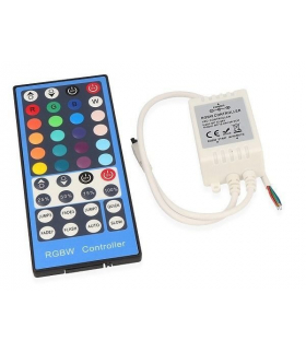 Kontroler LED RGBW IR 12V 8A + Pilot 40 przyciskowy LEDline 248191
