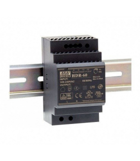 Zasilacz HDR-60-24 2,5A 60W 24V na szynę DIN Mean Well HDR-60-24