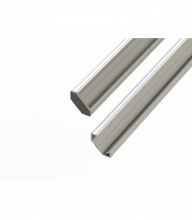 Profil aluminiowy narożny anodowany 2 metry + szybka mleczna LEDline 478573