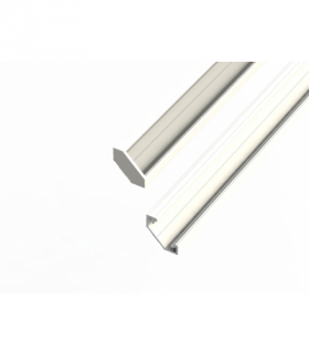 Profil aluminiowy narożny biały 2 metry + szybka mleczna LEDline 478610