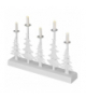 Dekoracje - świecznik 5 LED - choinki świątecz, 24 cm 2x AA biały ciepła biel, IP20, timer EMOS DCAW14