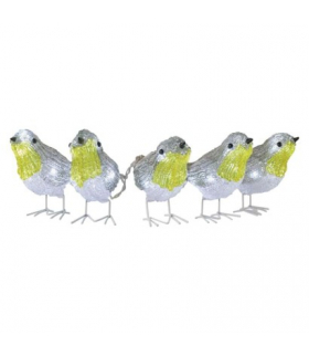 Dekoracje - 30 LED ptaki, 11 cm, zimna biel, IP44 EMOS DCFC25