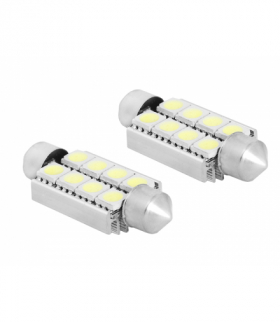 Żarówka LED CANBUS 39mm, 8x5050, 12V, barwa światła biała zimna LTC SA56