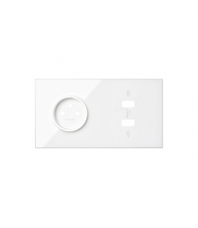 Panel 2-krotny: 1 gniazdo + 2x1 ładowarka USB SmartCharge 2x 2,1 A biały Simon100 10020228-130