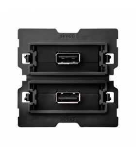 Gniazdo USB podwójne, 2.0, typ A żeńskie (mechanizm, bez ramki montażowej) Simon100 10000562-039