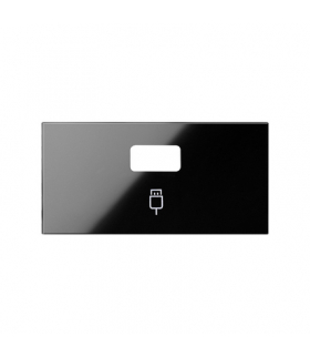 Pokrywa do gniazda USB pojedynczego (mechanizm 1/2) czarny Simon100 10001091-138