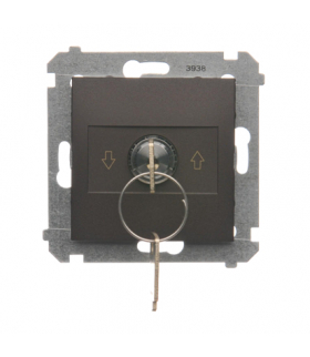 Łącznik na kluczyk żaluzjowy 3 pozycyjny "I-0-II" brąz mat, metalizowany 5A DWZK.01/46