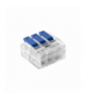 Złączka instalacyjna zaciskowa 3-przewodowa na dowolny przewód 0,75-4mm² IEC 450V/32A Blister 6 szt. Orno OR-SZ-8017/3/B6