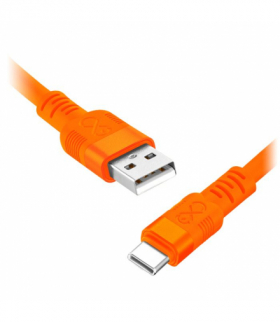 Kabel USB-A - USB-C eXc WHIPPY Pro, 0.9M, 60W, szybkie ładowanie, kolor mix neonowy Orno CABEXCWHPUSBC0.9NMIX