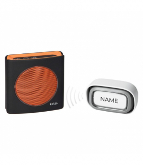 Dzwonek bezprzewodowy, bateryjny EXTEL diBi Flash Soft, czarno pomarańczowy Orno EXTEL081741