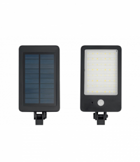 Solarna lampa SLIM LED 5W 500LM z sensosem, IP65, biały neutralny POLAMP POL-LED-SUNSLIM-WL-5W-NW-S